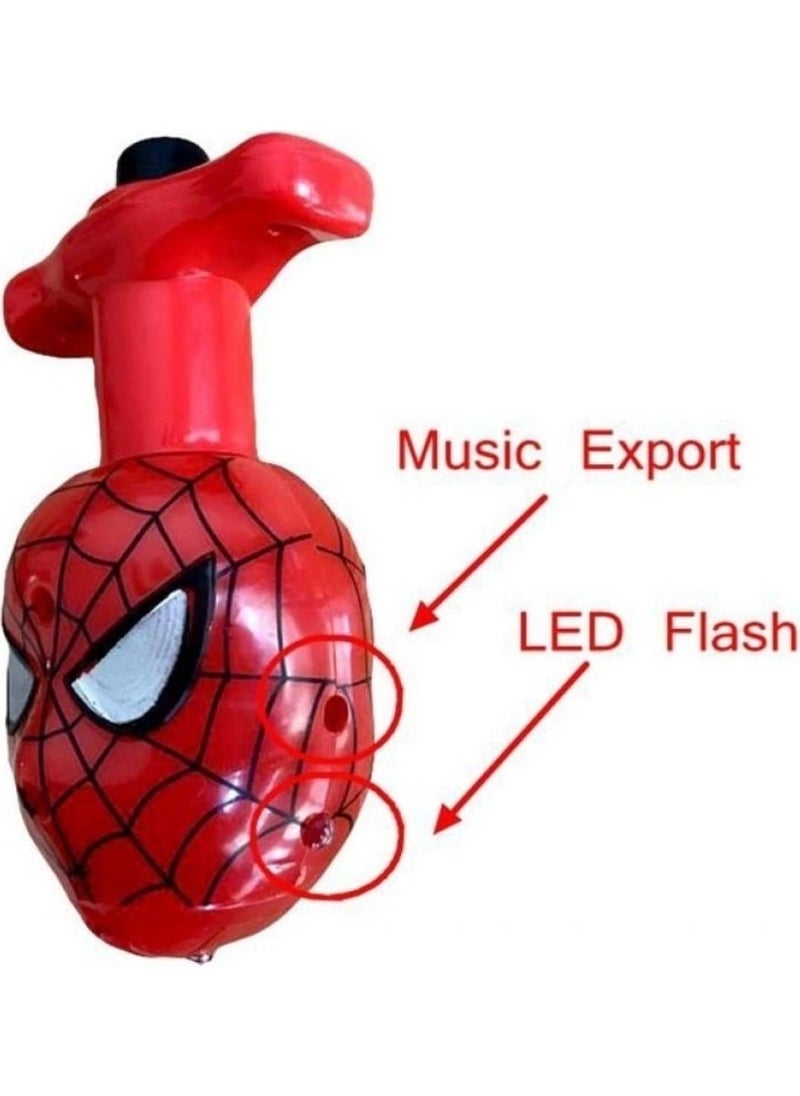 AVENGERS - Toy Spiderman Lighted Musical Spinning Top Pull Drop Horse Spinning Top - Image 1