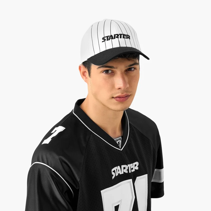STARTER Starter Striped Cap with Buckled Strap Closure