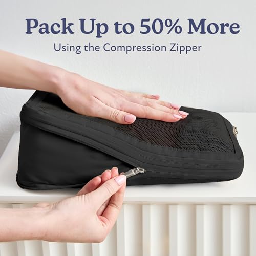 Vandel SpaceSaving Compression Packing Cubes for Women Men Compressible Carry On Suit Case Organizer Luggage Packing Cubes for Travel Organizer Bags for Luggage and Backpacks Suitcase Cube - Image 3