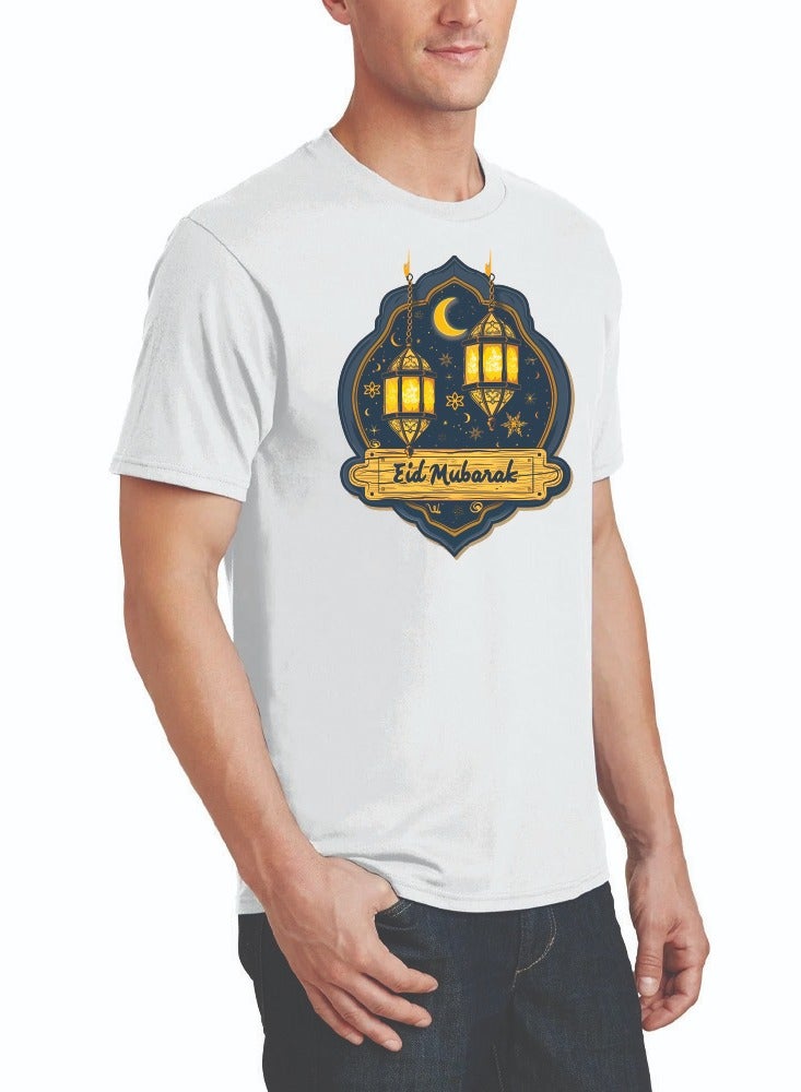 برينت شوب فور مي تي شيرت عيد مبارك للكبار للرجال - تي شيرت قطني برقبة دائرية وأكمام قصيرة - هدية للأب والزوج والأخ - هدية العيد للرجال - احتفل بالعيد بأناقة - Image 4