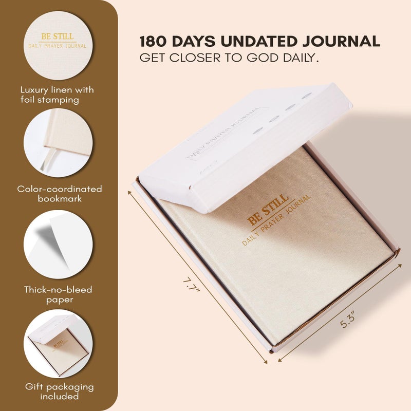 ilohaus Bible Journal & Prayer Journal for Woman â€“ 180-Day Bible Study, Christian Journal for Women, Scripture & Sermon Notes Notebook, Bible Journal Women for Daily Prayer & Faith Reflection - Image 2
