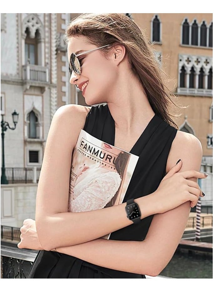 سوار سيليكون رياضي متوافق مع أساور ساعة آبل 40mm 38mm 41mm 44mm 45mm 42mm 49mm للنساء والرجال، سوار معصم ناعم مقاوم للماء بديل لسوار رياضي لأساور iWatch سلسلة 9 8 7 6 5 4 3 2 1 SE Ultra - Image 5