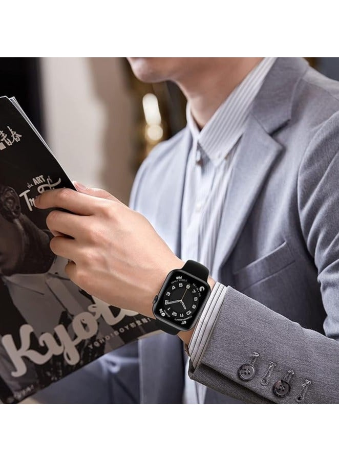سوار سيليكون رياضي متوافق مع أساور ساعة آبل 40mm 38mm 41mm 44mm 45mm 42mm 49mm للنساء والرجال، سوار معصم ناعم مقاوم للماء بديل لسوار رياضي لأساور iWatch سلسلة 9 8 7 6 5 4 3 2 1 SE Ultra - Image 4