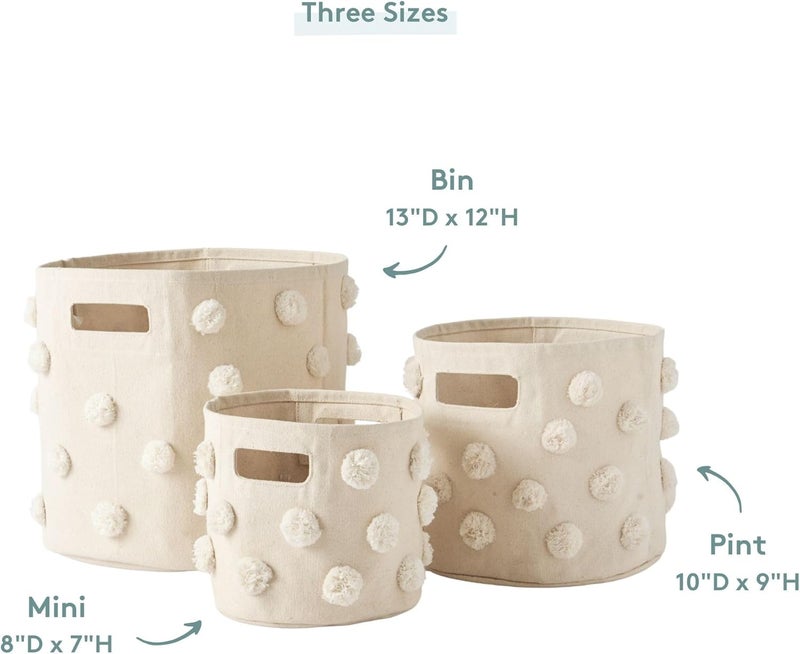 PEHR Blush Pom Pom Storage Bin - Image 2