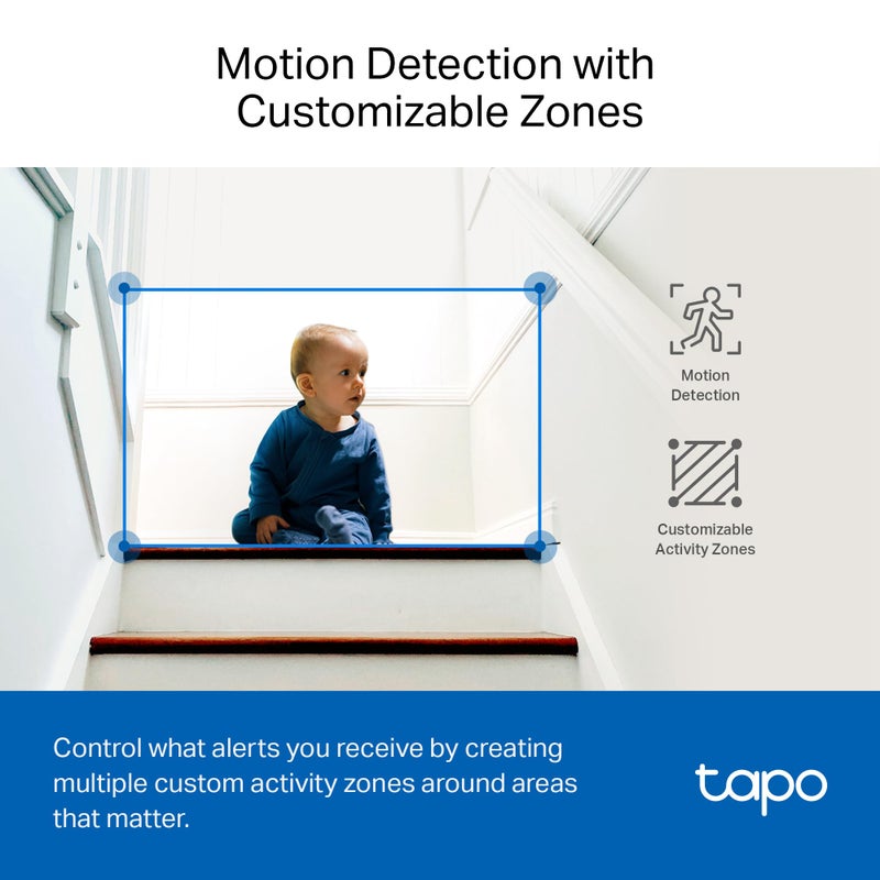 tapo TP-Link Tapo 2K QHD Pan/Tilt Security Camera for Pet Camera, Baby Monitor, Motion Detection, Motion Tracking, 2-Way Audio, Night Vision, Cloud &SD Card Storage, Works w/Alexa & Google Home(Tapo C220) - Image 4