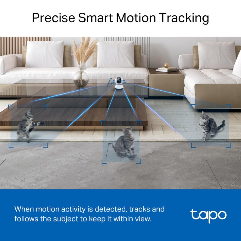 tapo TP-Link Tapo 2K QHD Pan/Tilt Security Camera for Pet Camera, Baby Monitor, Motion Detection, Motion Tracking, 2-Way Audio, Night Vision, Cloud &SD Card Storage, Works w/Alexa & Google Home(Tapo C220) - Image 3