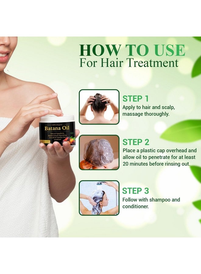 YBW 100% Natural Raw Batana Oil For Hair Growth Dr. Sebi Hair Oil From Honduras Prevent Hair Loss Eliminates Split Ends For Men & Women - Image 3