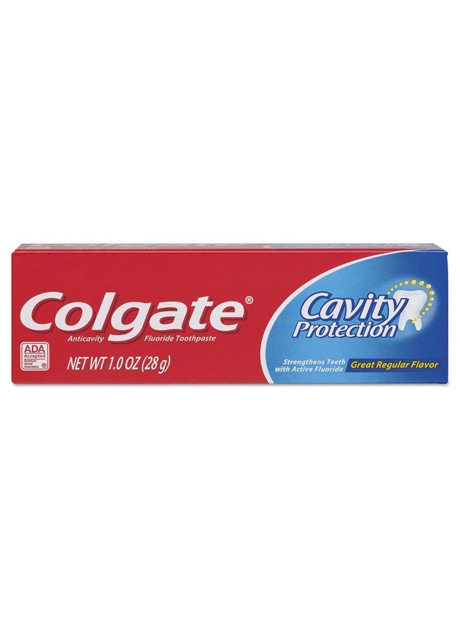 كولجيت معجون أسنان كولجيت لحماية التسوس بالفلورايد من شركة سنترال سيلز، بنكهة عادية رائعة، حجم مناسب للسفر، معتمد من إدارة أمن النقل، أبيض، 1 أونصة