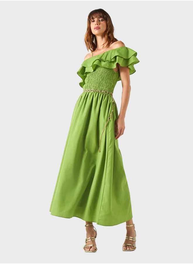 2Xtremz Off Shoulder Pocket Detail Dress