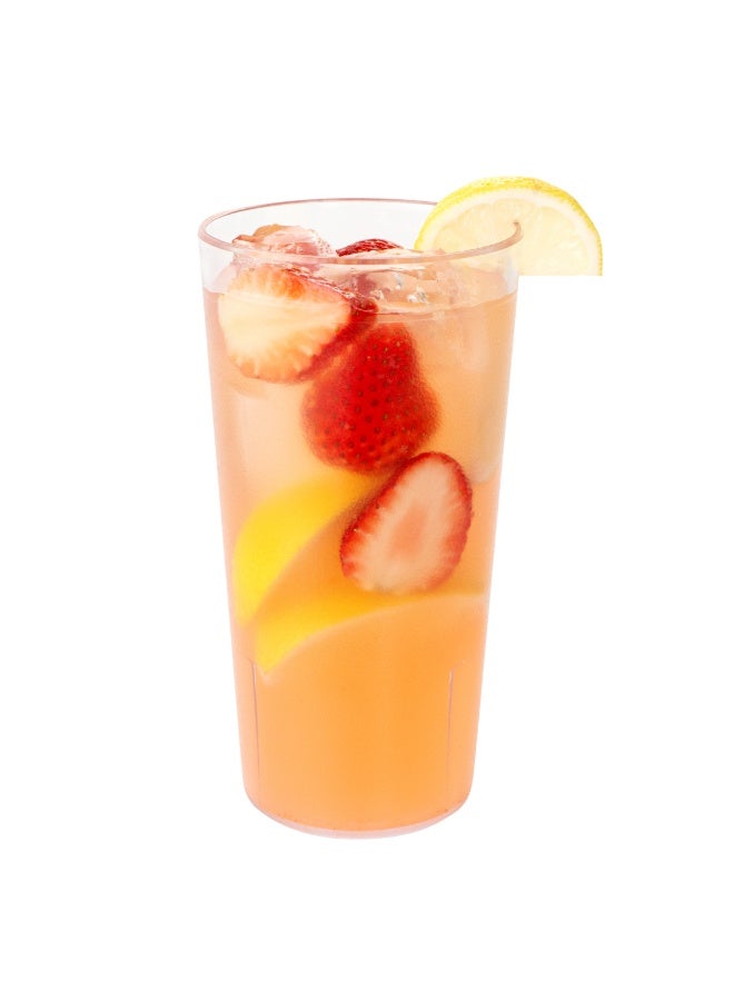 Restaurantware Bev Tek 20 Ounce Plastic Drinking Glasses, 12 Reusable Plastic Cocktail Cups - Shatterproof, Clear Plastic Tumbler Glasses, Dishwashable, Stackable  - Image 2