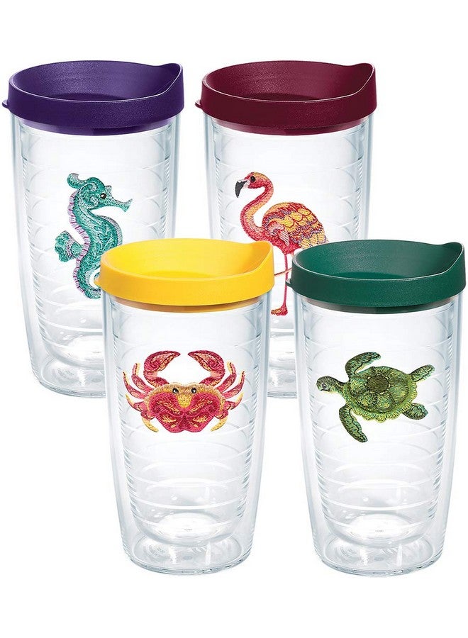 Tervis Tropical Animal Assorted Insulated Tumbler with Emblem Lid 4 Pack-Boxed, 4 Count (Pack of 1) - Image 1