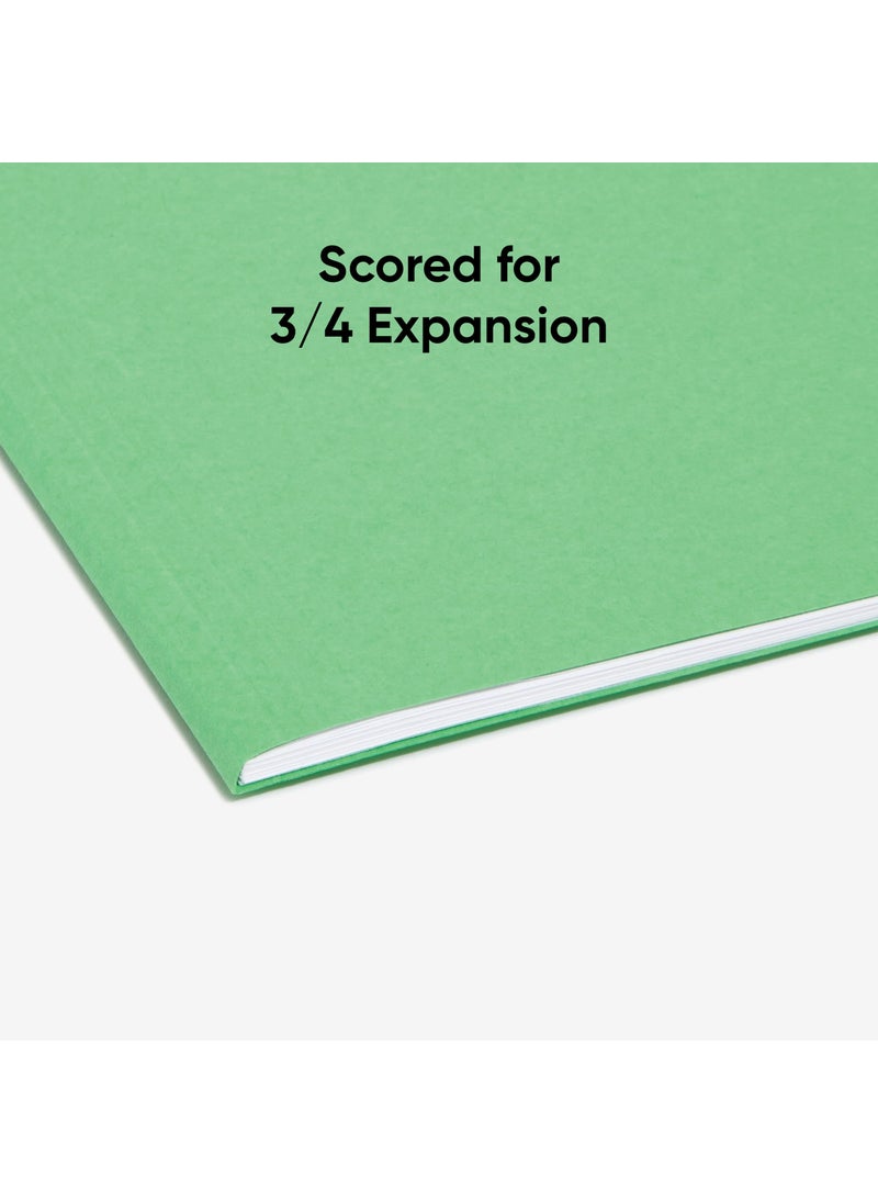 Smead Smead Standard Hanging File Folders, 25 Count, Green, 1/5-Cut Adjustable Tabs, Letter Size (64061)  - Image 5