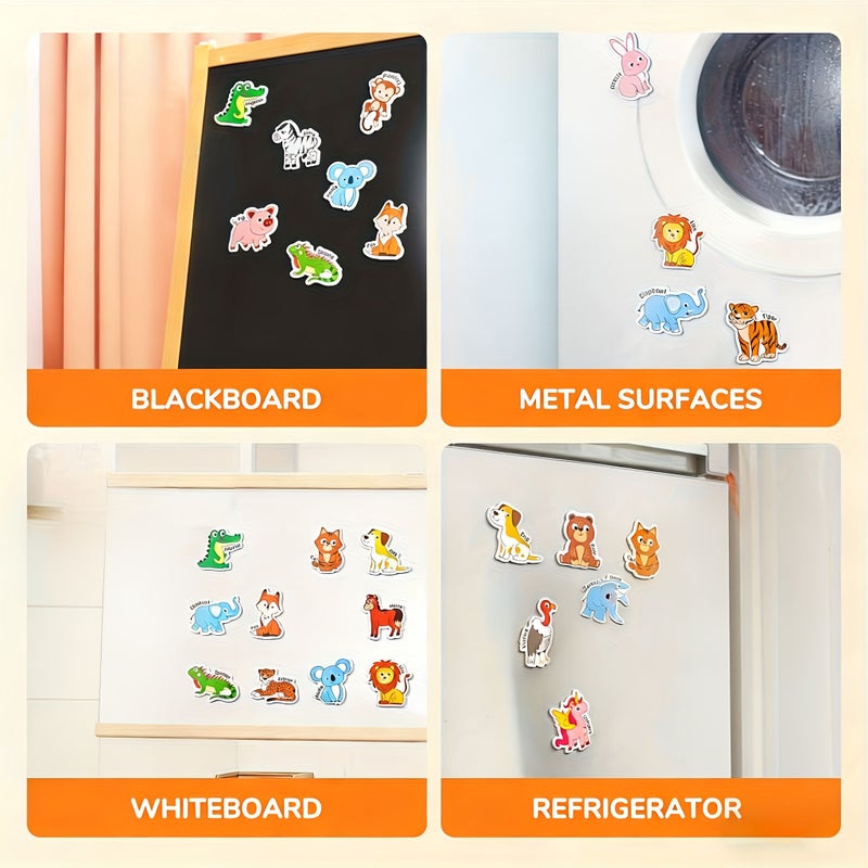 Animal Magnetic Stickers 26 Unique Patterns Durable PVC for Fridge and Dishwasher - Image 4