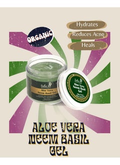 Rustic Art Organic Aloe Vera Neem Basil Gel | Soothing, Cooling | Anti Acne, Reduces Redness | For Kids, Women & Men | 100G  - Image 5