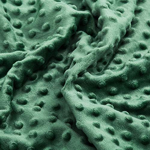 TONGDADA Weighted Blanket Cover (Dark Green Minky Dot, 60''x80'' Duvet Cover) - Image 5