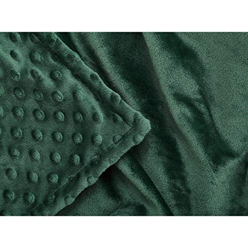 TONGDADA Weighted Blanket Cover (Dark Green Minky Dot, 60''x80'' Duvet Cover) - Image 4