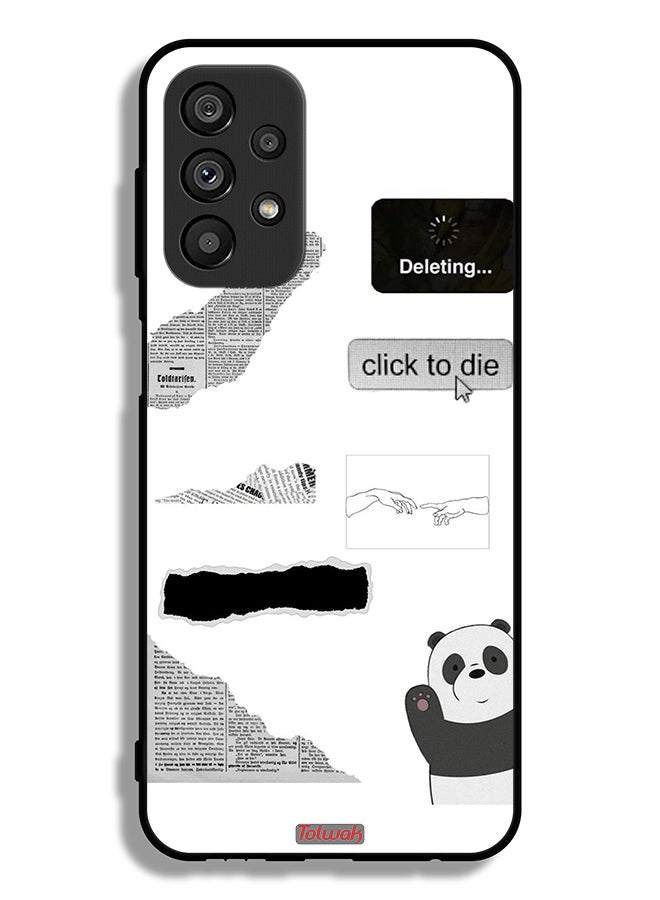 Tolwak Samsung Galaxy A23 5G Protective Case Cover Panda Sticker - Image 1
