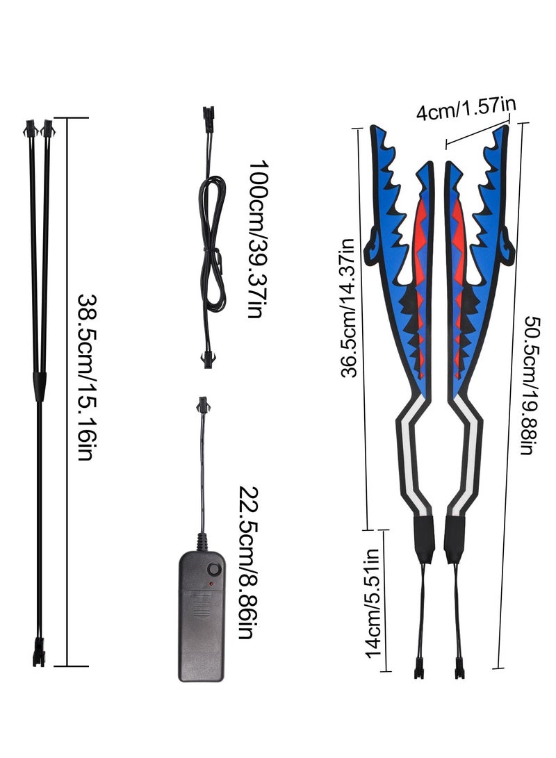 شريط إضاءة خوذة دراجة نارية، مجموعة ملصقات LED لخوذة الدراجات النارية، شريط إضاءة لخوذة الدراجات النارية DIY ضوء إشارة ليلية شريط مضيء، شريط إضاءة دراجة نارية مقاوم للماء - Image 5