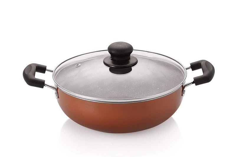 Nirlon Brownie Granite Cookware Combo Gift Set, Brown, 7 Piece - Image 2