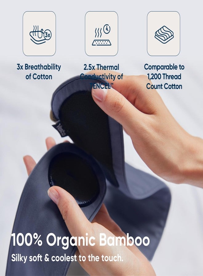 Vesta 100% Bamboo Viscose Sleep Mask, Silky Soft, Adjustable, Full-Size for Total Blackout, Perfect for Sleep, Travel & Nap, Includes Travel Bag and Gift Box (Pacific Blue, Pack of 1 - Image 3