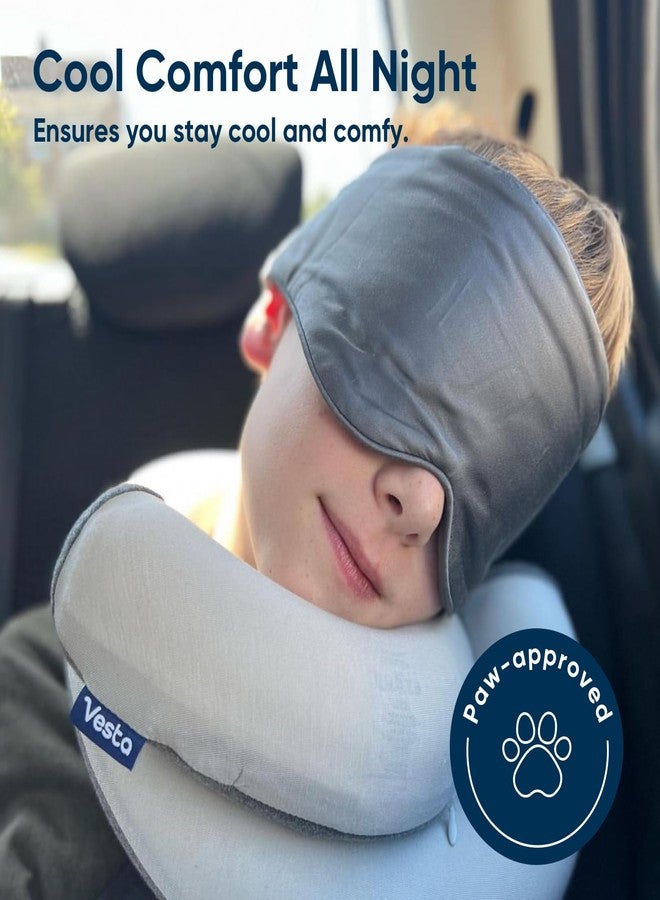 Vesta 100% Bamboo Viscose Sleep Mask, Silky Soft, Adjustable, Full-Size for Total Blackout, Perfect for Sleep, Travel & Nap, Includes Travel Bag and Gift Box (Pacific Blue, Pack of 1 - Image 5