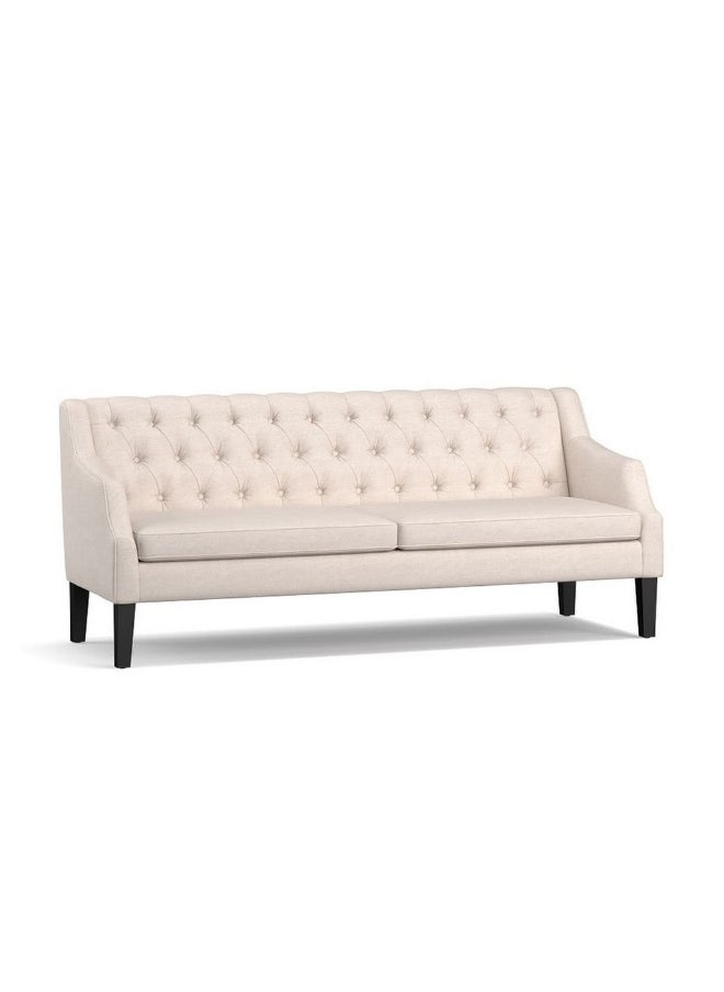 Homzmart Linen  and Sweedish Wood 3 Seaters Sofa - Beige  - Image 1