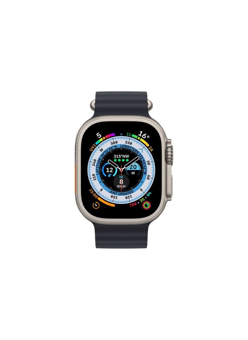 YOMNA YOMNA Silicone Ocean Band Strap for Apple Watch Ultra 8 49mm Black,Black and Orange (set of 3 with 3* 49mm watch glass)  - Image 4