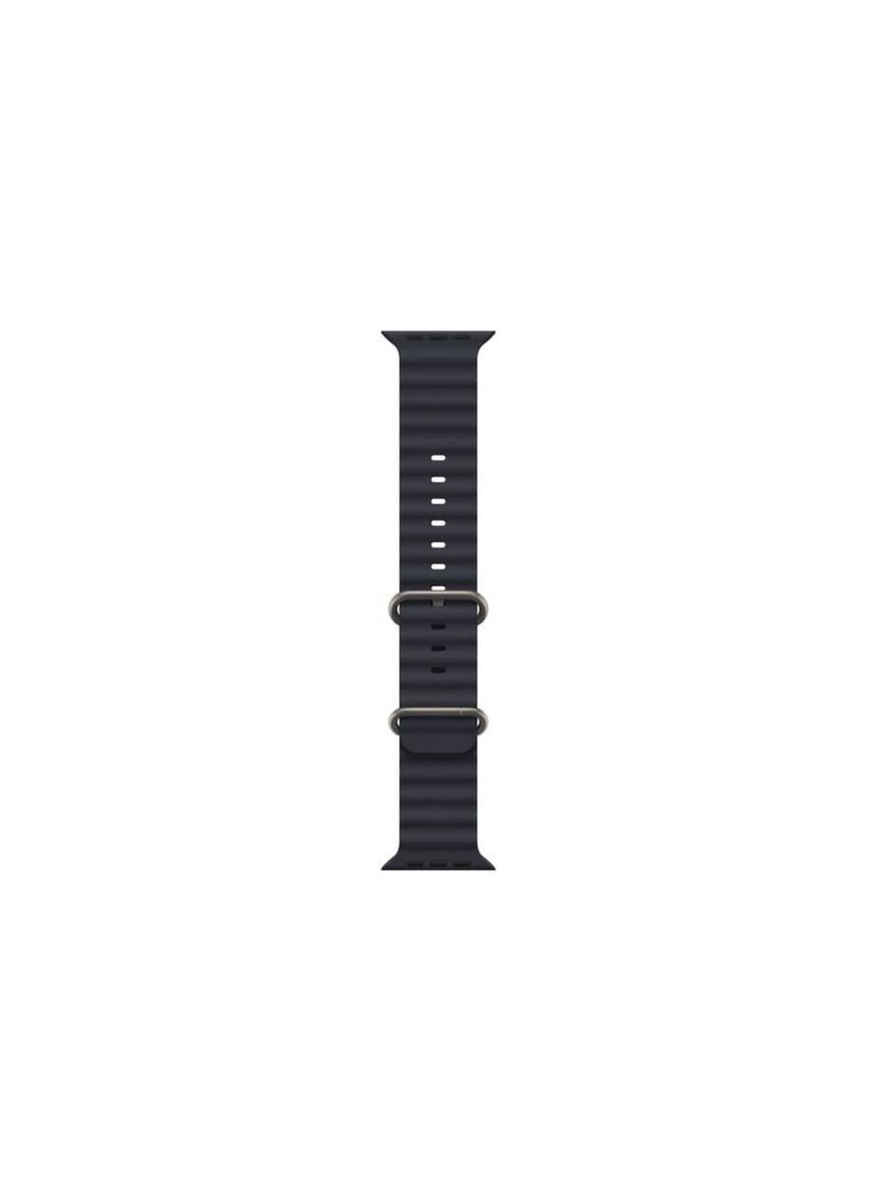 YOMNA YOMNA Silicone Ocean Band Strap for Apple Watch Ultra 8 49mm Black,Black and Orange (set of 3 with 3* 49mm watch glass)  - Image 5