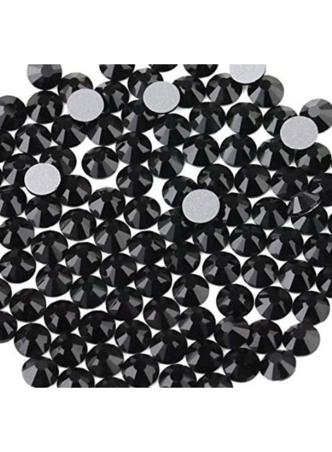 RYN Back Crystal Rhinestones Round Gems, Black, SS10 (2.7-2.8mm), 20 Grams - Image 1