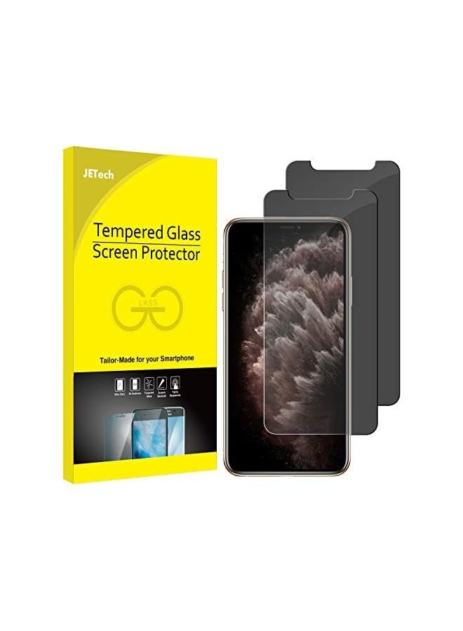 Jetech Privacy Screen Protector for iPhone 11 Pro, iPhone Xs and iPhone X 5.8-Inch, Anti Spy Tempered Glass Film, 2-Pack - Image 1