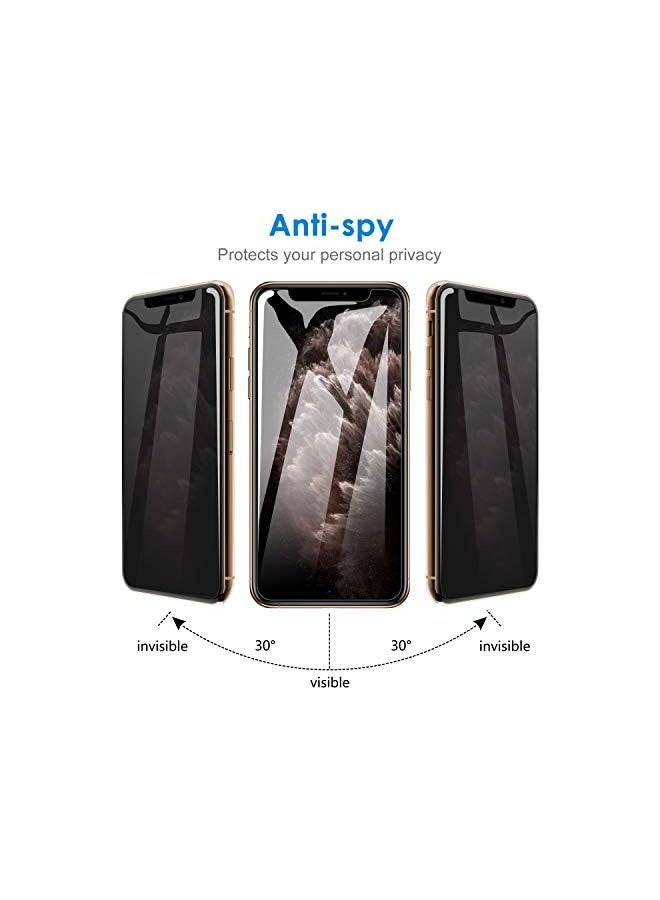 Jetech Privacy Screen Protector for iPhone 11 Pro, iPhone Xs and iPhone X 5.8-Inch, Anti Spy Tempered Glass Film, 2-Pack - Image 3