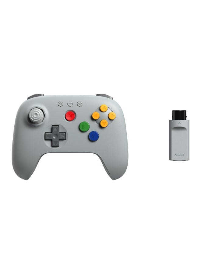 8BitDo 64 2.4G Wireless Controller for Original N64 Console, Analogue 3D, and Windows (Grey) - Image 1