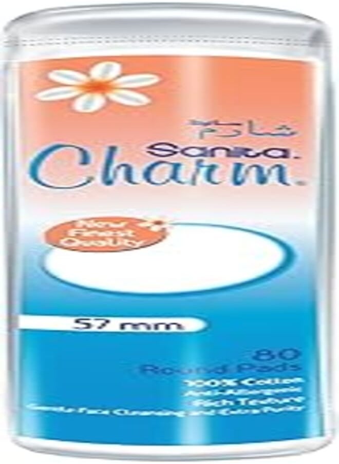 Sanita Sanita Charm Makeup Remover Round Pads 80 Pieces 