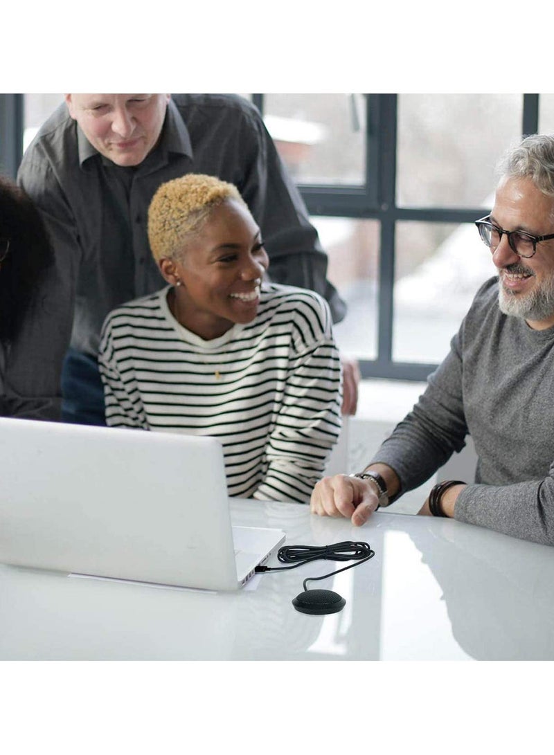 erorex Conference Microphone - Portable USB Computer Mic, 360° Omnidirectional Stereo PC Microphone for/Desktop/Laptop/Tablet, for Skype, Recording, VoIP Calls, Video Conference, Games(1.5m /5ft) - Image 2