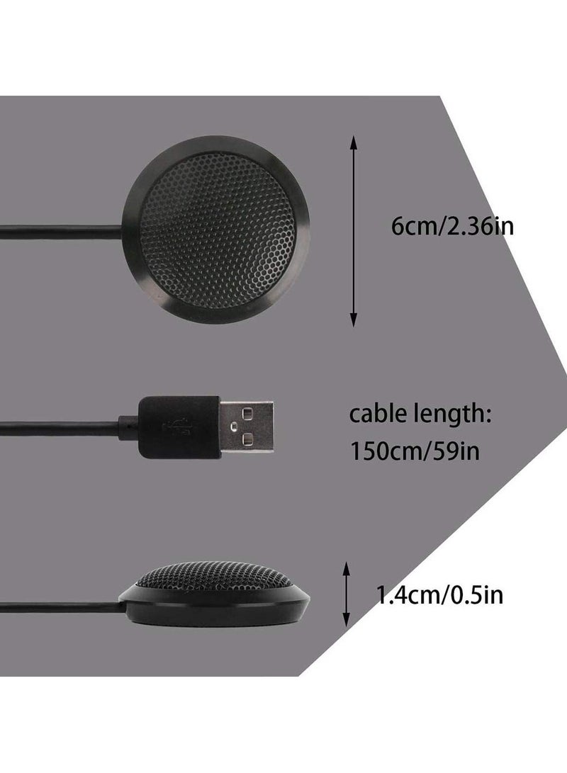 erorex Conference Microphone - Portable USB Computer Mic, 360° Omnidirectional Stereo PC Microphone for/Desktop/Laptop/Tablet, for Skype, Recording, VoIP Calls, Video Conference, Games(1.5m /5ft) - Image 4
