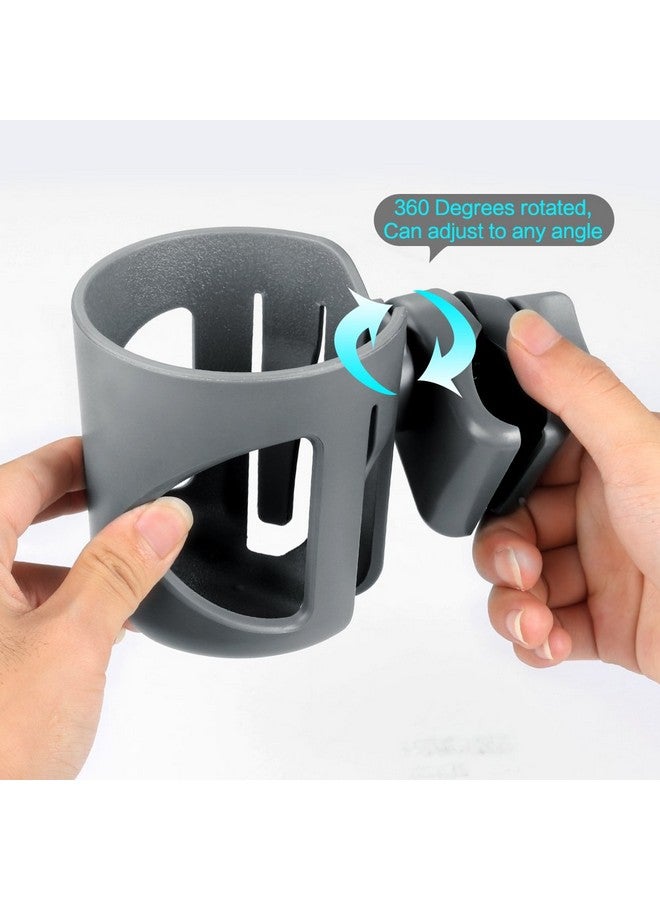 accmor حامل أكواب أكمور العالمي، حامل أكواب لعربة الأطفال، حامل زجاجات كبير بقطر 360° دوار مصمم لعربة الأطفال، دراجة، كرسي متحرك، مشاية، سكوتر، رمادي - Image 5