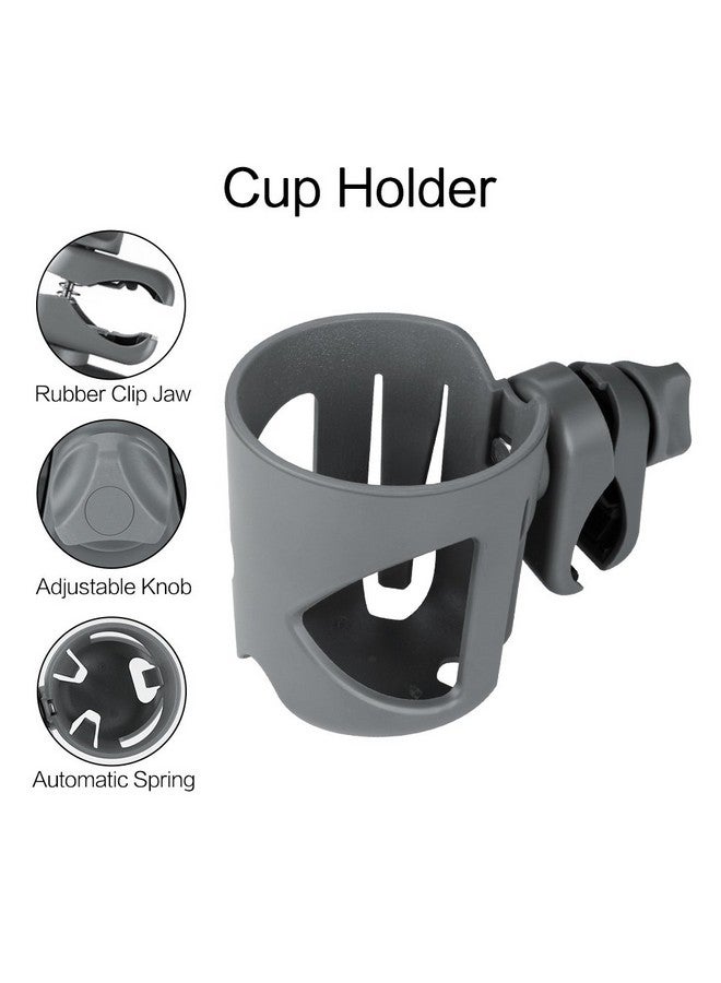 accmor حامل أكواب أكمور العالمي، حامل أكواب لعربة الأطفال، حامل زجاجات كبير بقطر 360° دوار مصمم لعربة الأطفال، دراجة، كرسي متحرك، مشاية، سكوتر، رمادي - Image 3