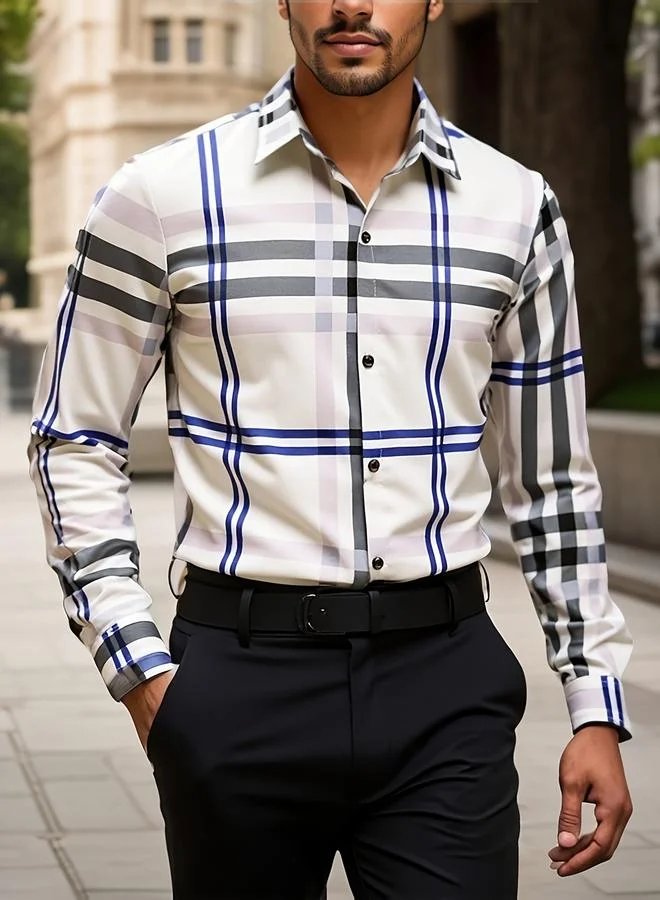 Take Two Men Plaid Long Sleeve Shirt