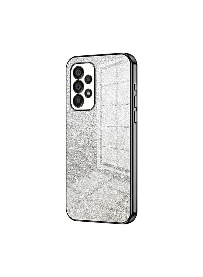 اس-توب جراب لهاتف Samsung Galaxy A53 5G، جراب هاتف مطلي بالكهرباء بمسحوق لامع متدرج - Image 1