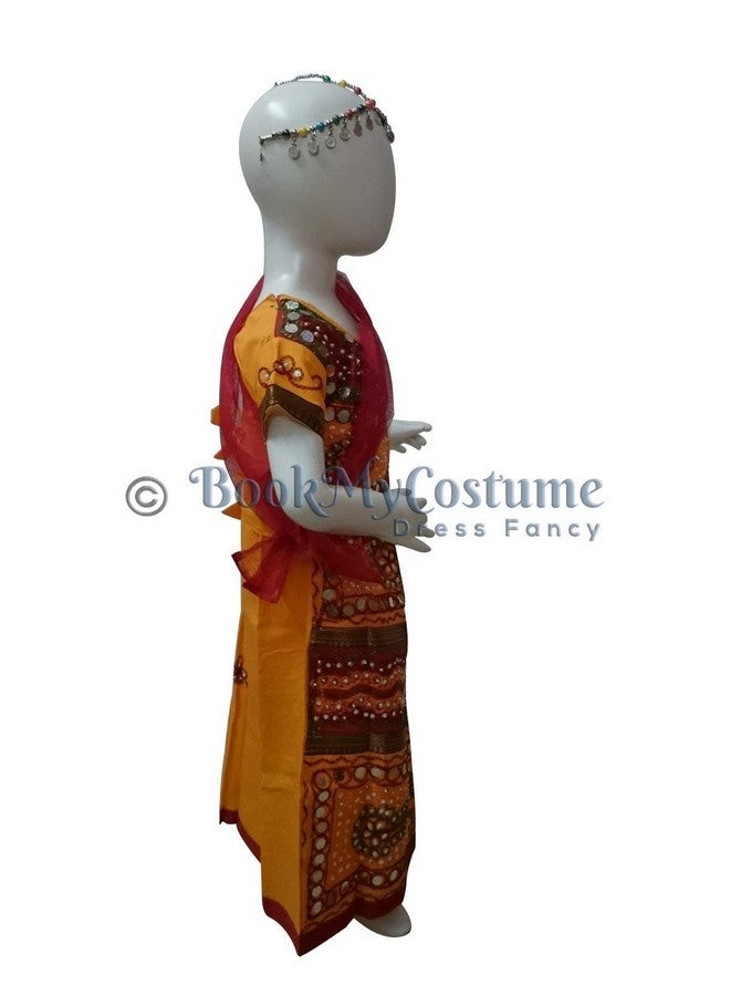 بوك ماي كوستيوم زي تنكري هندي تقليدي من BookMyCostume رادا غوجارات غاربا نافراتري للفتيات والنساء من عمر سنتين إلى ثلاث سنوات - Image 2