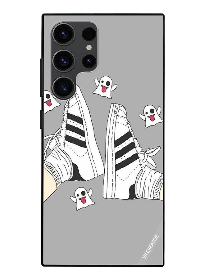 VR CREATIVE Protective Case Cover For Samsung Galaxy S23 Ultra 5G Black & White Shoe Design Multicolour - Image 1