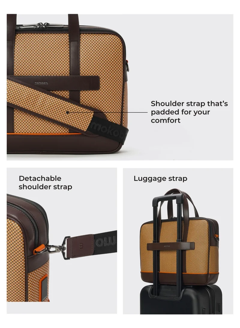 Mokobara The Teppanyaki Briefcase - Premium Coated Canvas | Tofu, White
