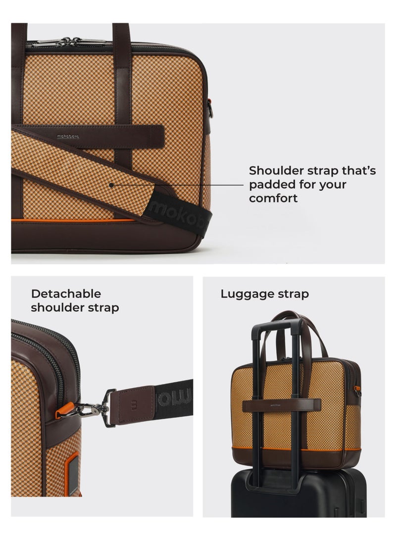 Mokobara The Teppanyaki Briefcase - Premium Coated Canvas | Tofu, White  - Image 5