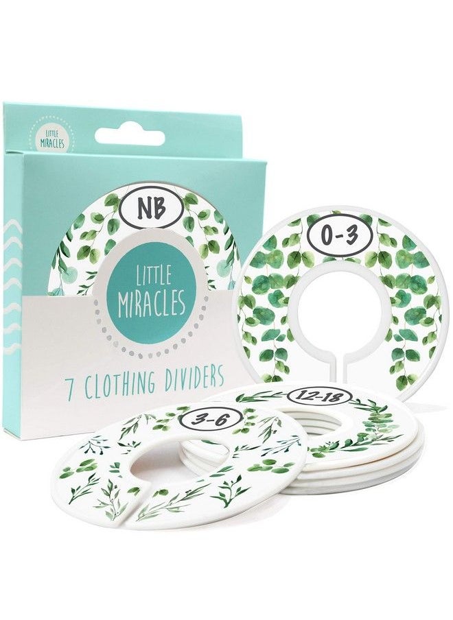 Little Miracles Baby Closet Size Dividers 7X Botanical Nursery Closet Dividers For Baby Clothes Eucalyptus Vines Leaf Plant Greenery Nursery Decor Baby Closet Dividers For Boy Or Girl [Botanical]  - Image 2
