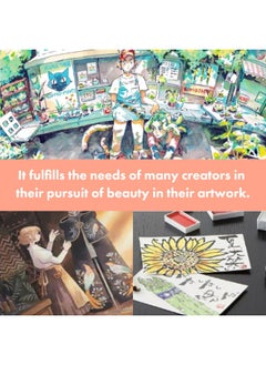 Kuretake Kuretake GANSAI TAMBI Watercolor Paint Set 24 Colors II - Art nouveau, Professional-quality art supplies for artists adult painting aketching, Non-Toxic, Made in Japan  - Image 4
