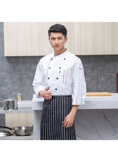 NIBEMINENT Chef Uniform Long Sleeve Hotel Work Clothes Summer Western Restaurant Restaurant Cake Back Kitchen  - Image 1