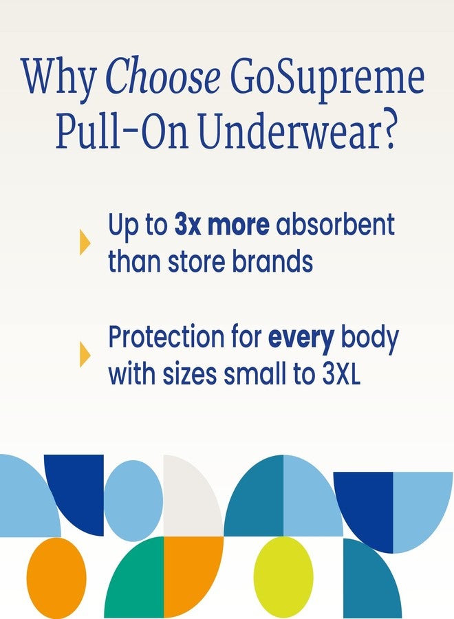 NorthShore GoSupreme Overnight Pull-On Underwear, 8-Hour Leak Protection, Medium, 14-Count Bag, White, (30-40 in Waist), Unisex Adult Diapers - Image 5