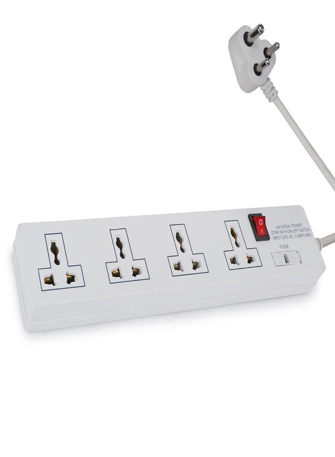 CHITRA-TECH 4-Socket Universal Power Strip with Surge Protection, Master Switch, 4 Metre Cord, Multiple Safety Features - Image 1