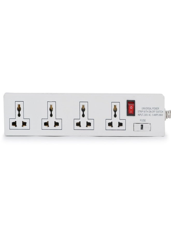 CHITRA-TECH 4-Socket Universal Power Strip with Surge Protection, Master Switch, 4 Metre Cord, Multiple Safety Features - Image 5