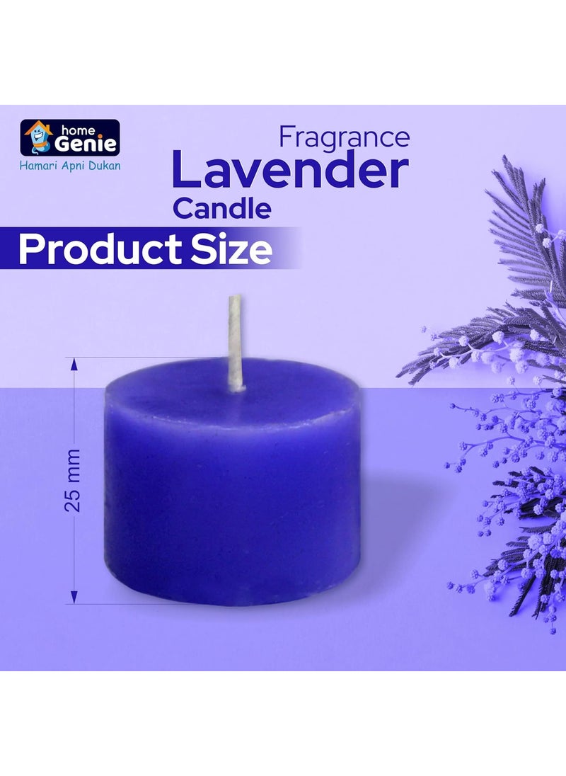 HOME GENIE Home Genie Lavender Fragnance Votive Candle Set 6 Lavender Votive Candle Long Burn Time Candles for Home Dcor Diwali Birthday Party Wedding Romantic Dinner Pack of 6  - Image 5